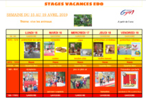 Stage animation multi activité avril 2019 Stage animation multi activité avril 2019
