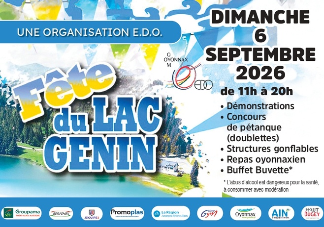 La Fête du Lac Genin revient le dimanche 6 septembre 2026 !
