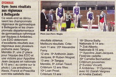 Les championnats régionaux