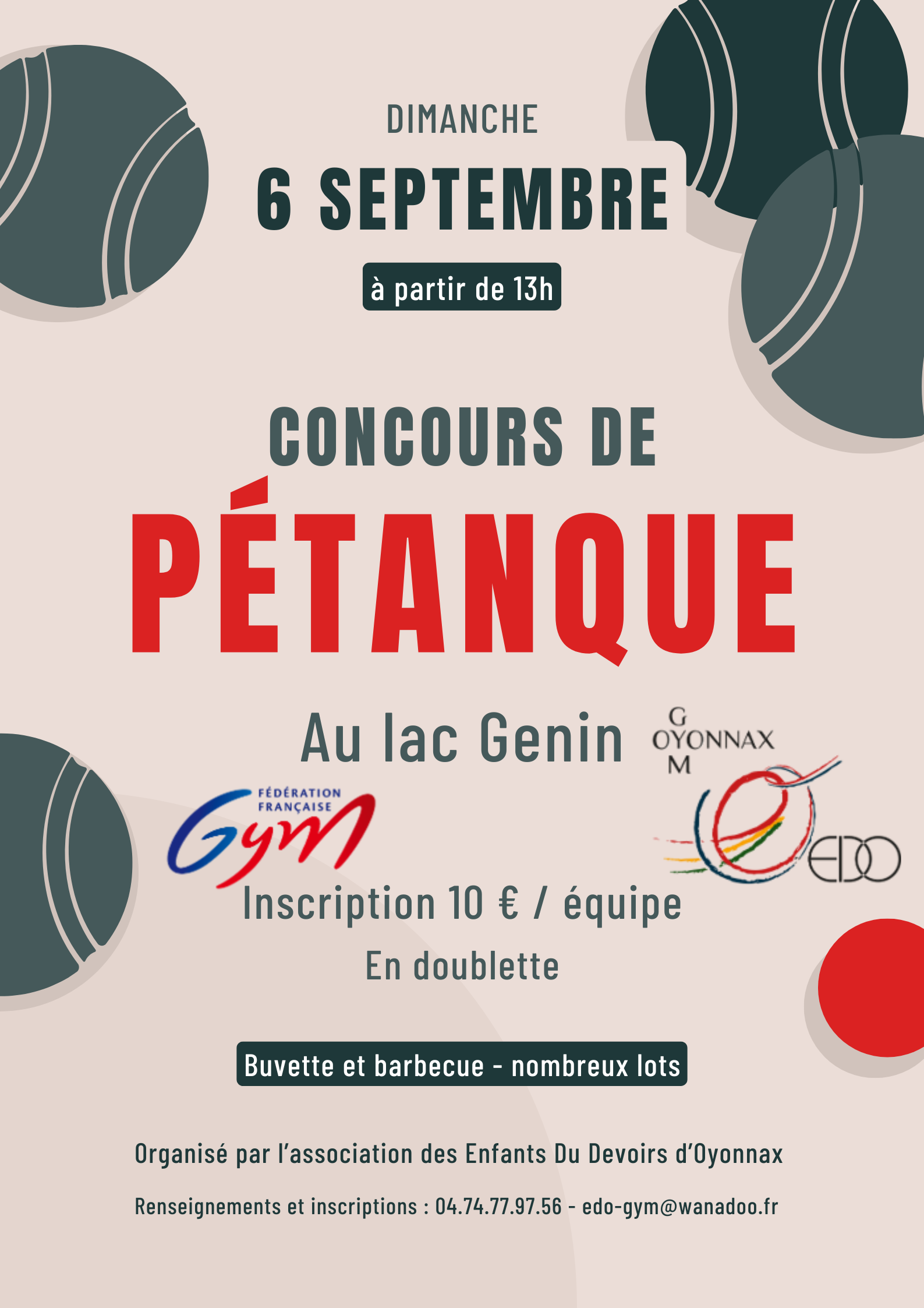 CONCOURS DE PÉTANQUE – LES ENFANTS DU DEVOIR D’OYONNAX (EDO)