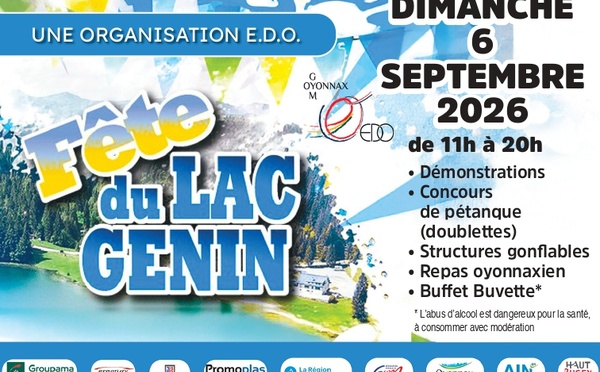 La Fête du Lac Genin revient le dimanche 6 septembre 2026 !